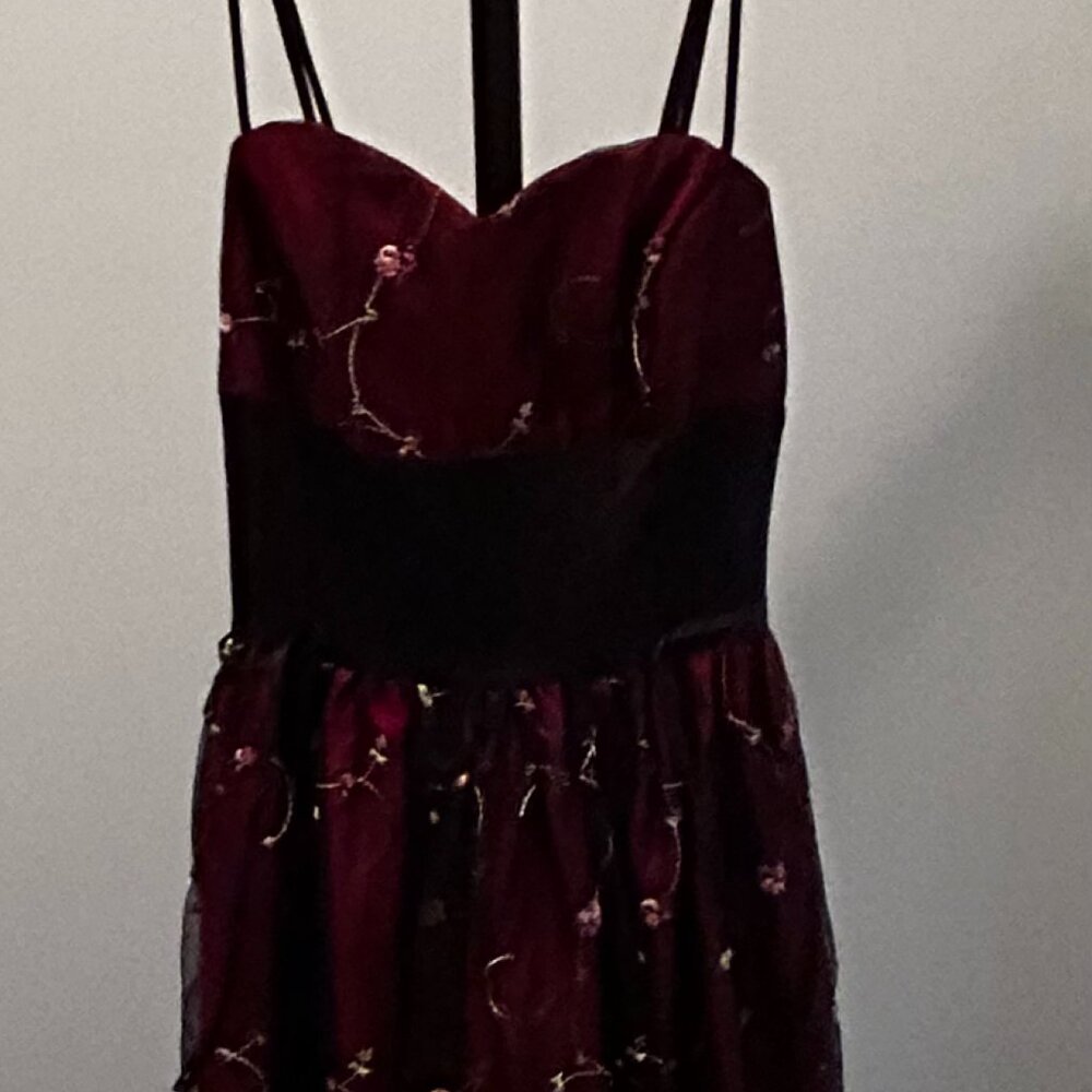 Red Dress with Embellishments L